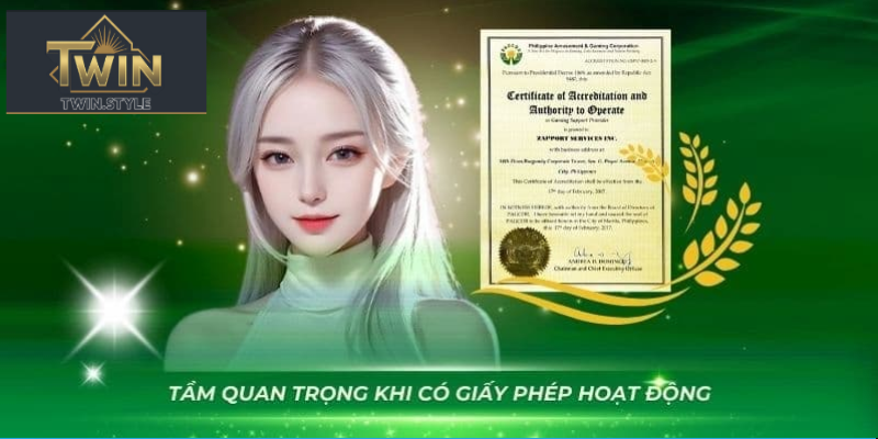 Trang chủ 34 Giấy phép hoạt động hợp pháp uy tín Twin